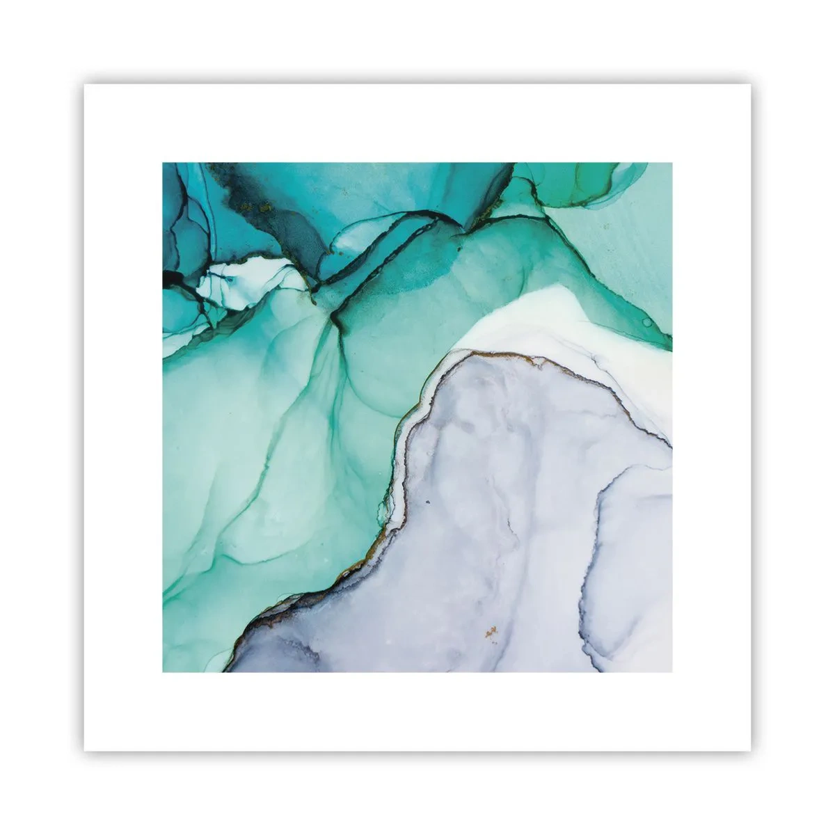 Affisch - En studie i turkos - 30x30 cm