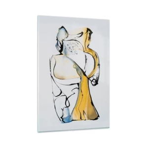 Glastavla - Bild på glas - Abstraktion i glas - 80x120 cm