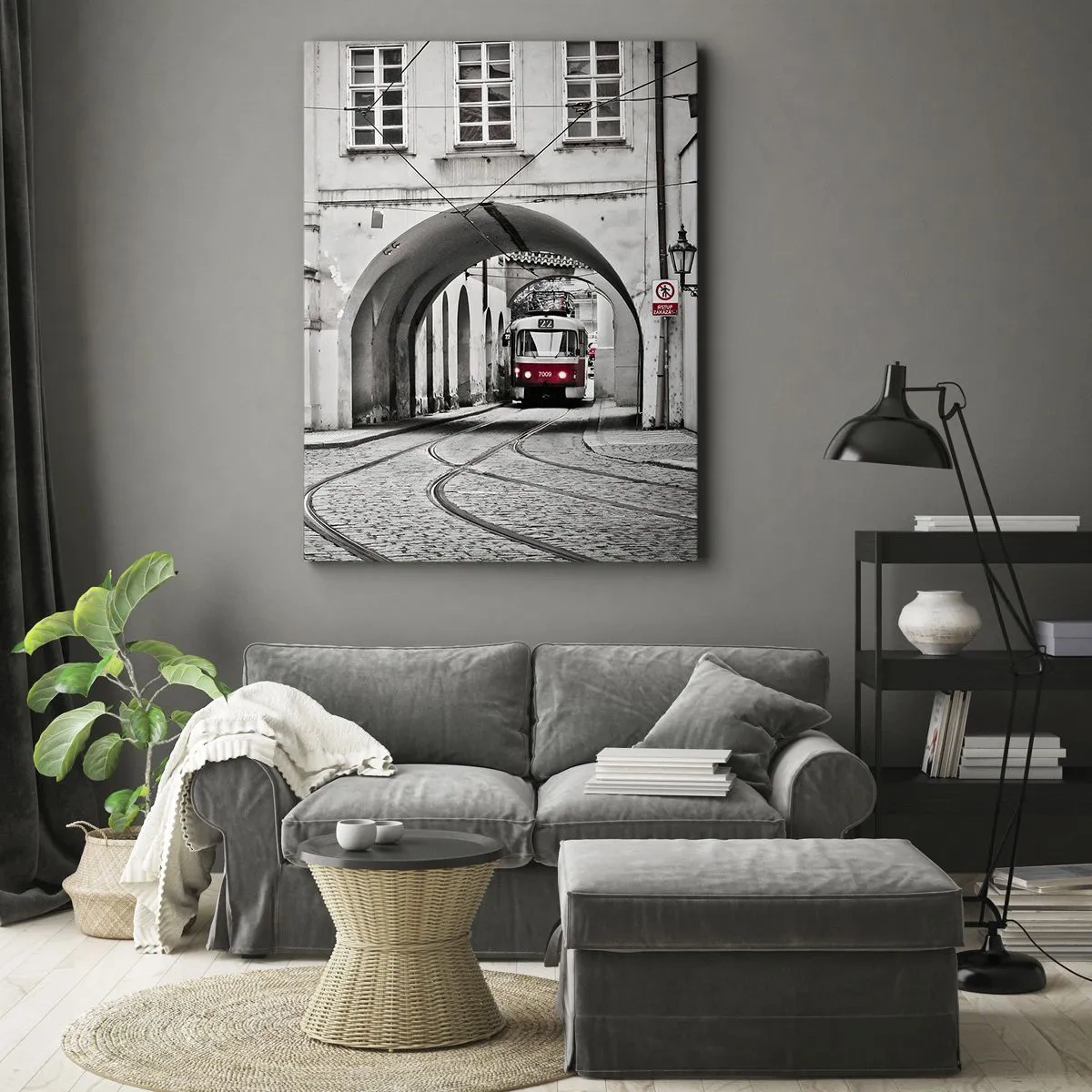 Canvastavla - Bild på duk - Genom stadens labyrint - 50x70 cm