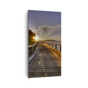 Canvastavla - Bild på duk - Gå, fortsätt gå mot solen - 65x120 cm