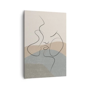 Canvastavla - Bild på duk - Beröra med pensel - 70x100 cm