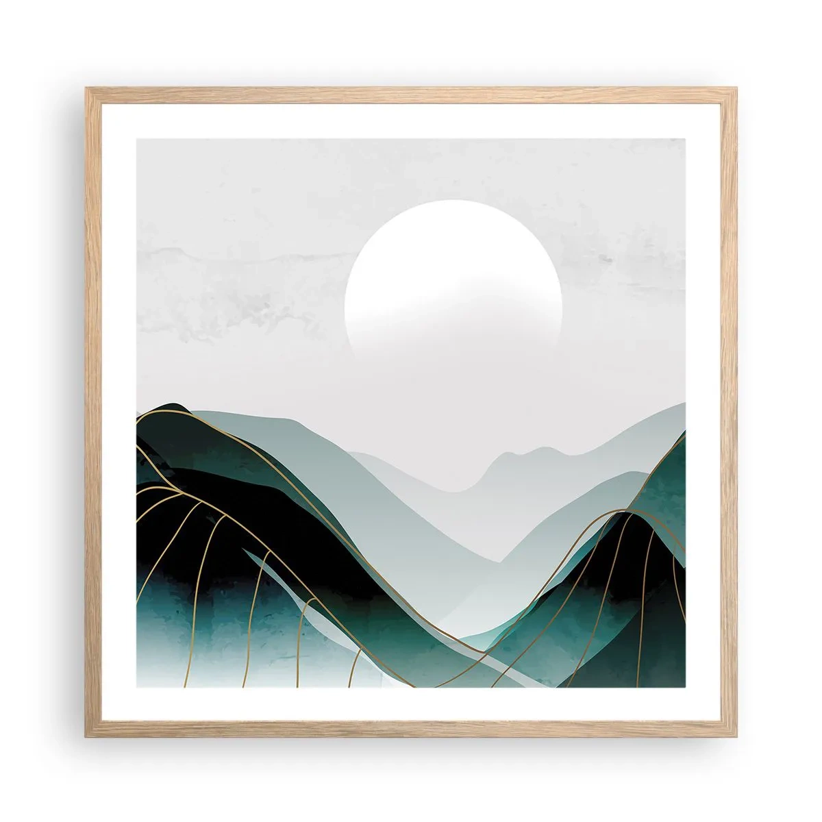 Affisch i ram av ljusek - I fullt majestät - 60x60 cm