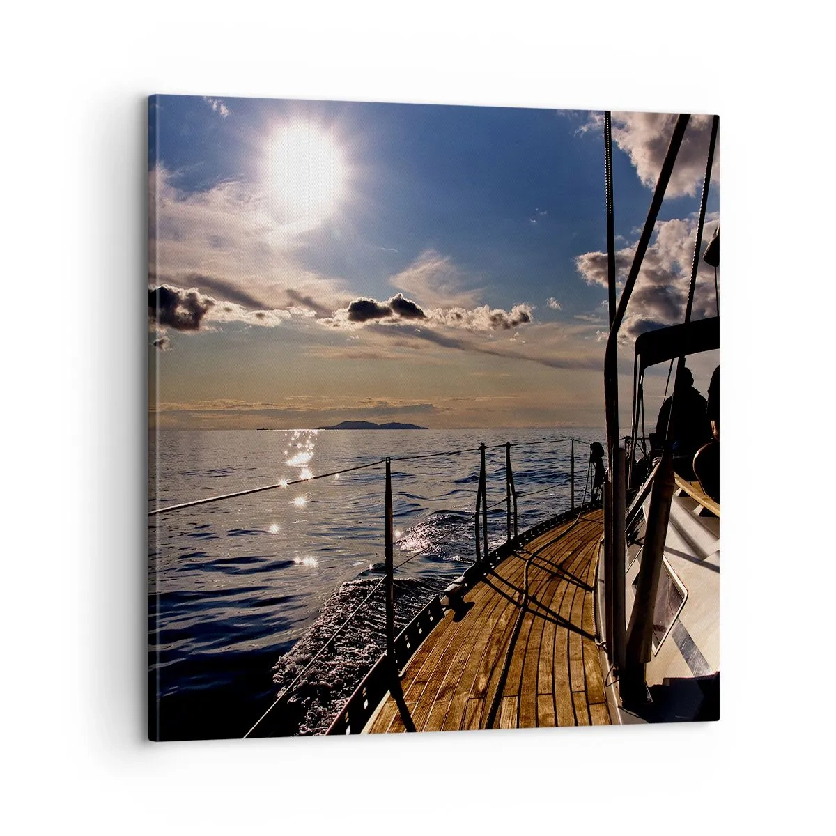 Canvastavla - Bild på duk - Under seglen mot solen - 60x60 cm