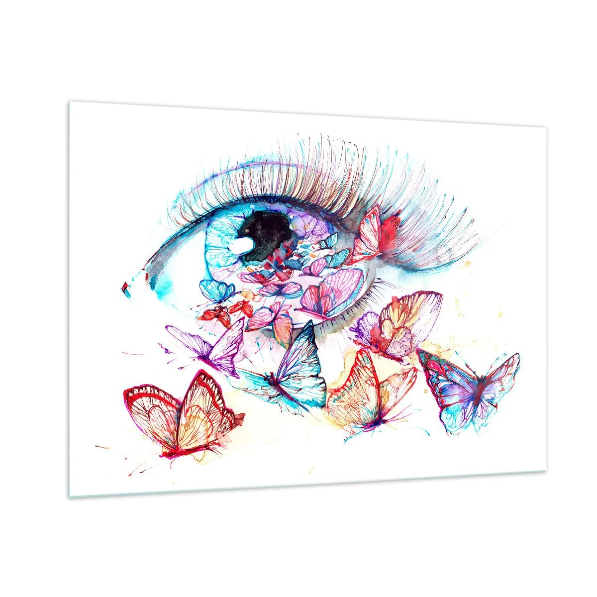 Glastavla - Bild på glas - Ögonens sagolika charm - 100x70 cm