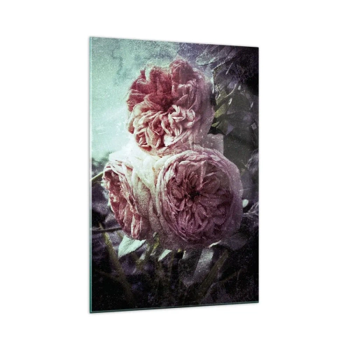 Glastavla - Bild på glas - I en romantisk atmosfär - 70x100 cm