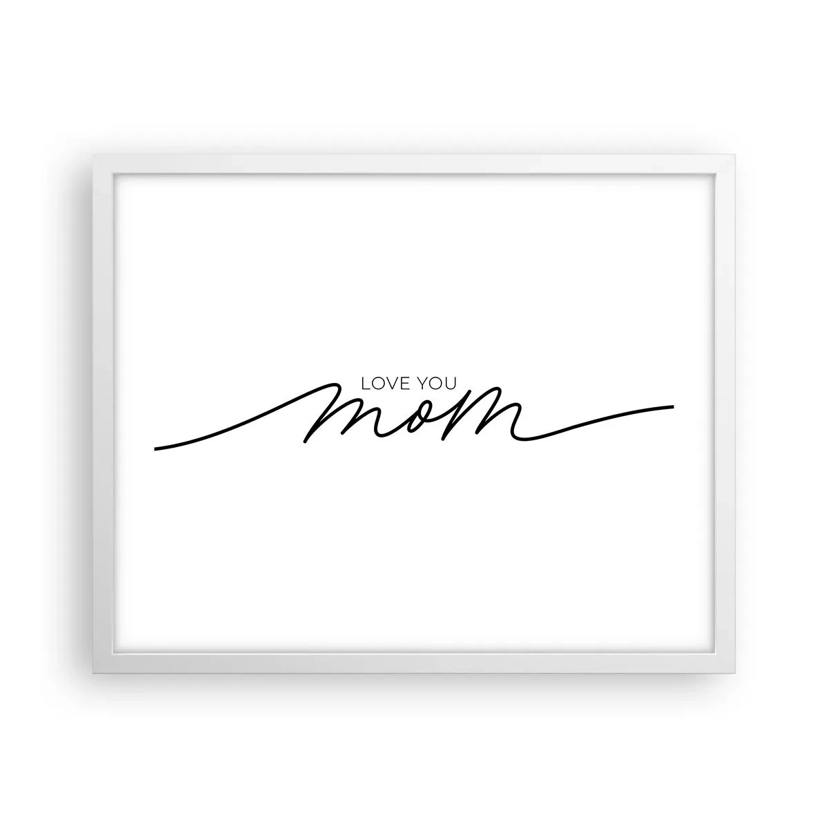 Affisch i vit ram - Jag är mycket rörd - 50x40 cm