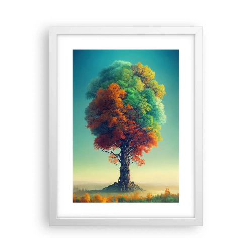 Affisch i vit ram - Eken - naturens fader - 30x40 cm