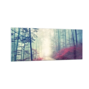 Glastavla - Bild på glas - Det är bra att gå upp tidigt - 100x40 cm