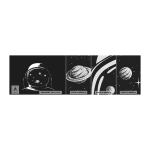 Provbit av fototapet Premium Sand - Fin utsikt - Astronaut, Kosmos, Universum - 100x30 cm