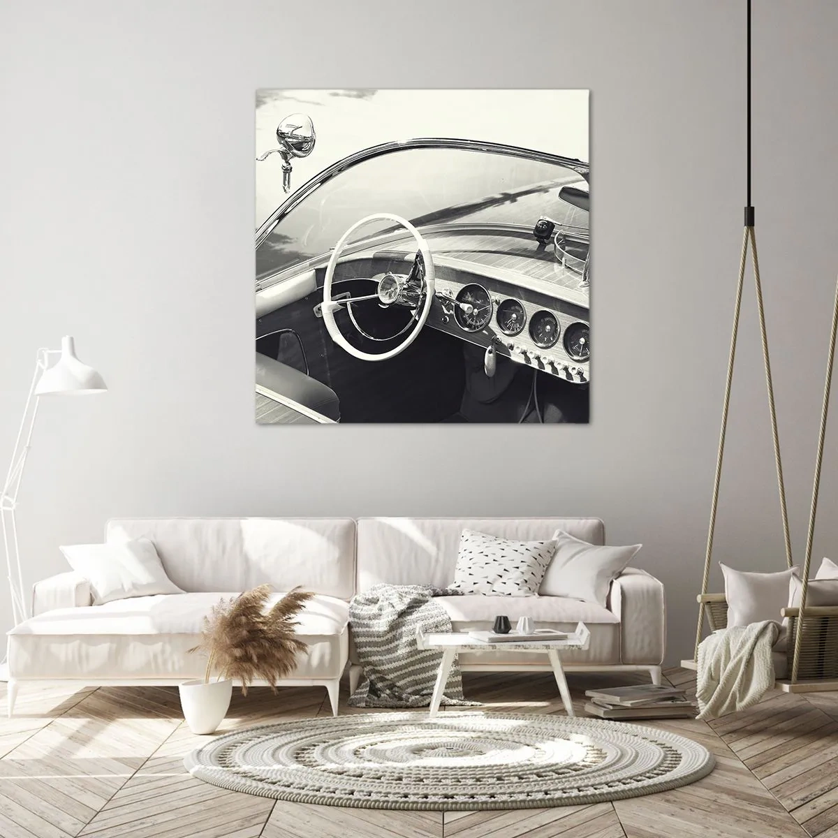 Canvastavla - Bild på duk - Väder för de rika - 50x50 cm