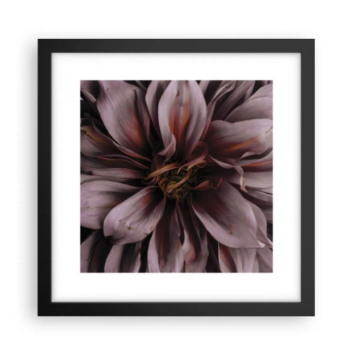 Affisch i svart ram - Blommigt hjärta - 30x30 cm