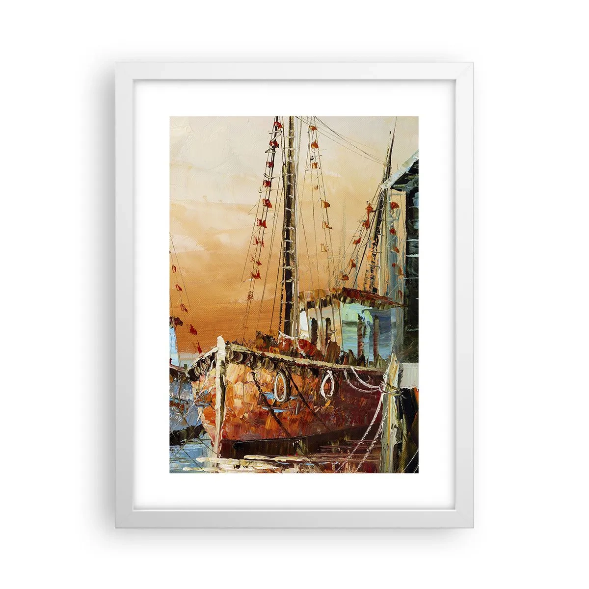 Affisch i vit ram - Lugn hemresa - 30x40 cm