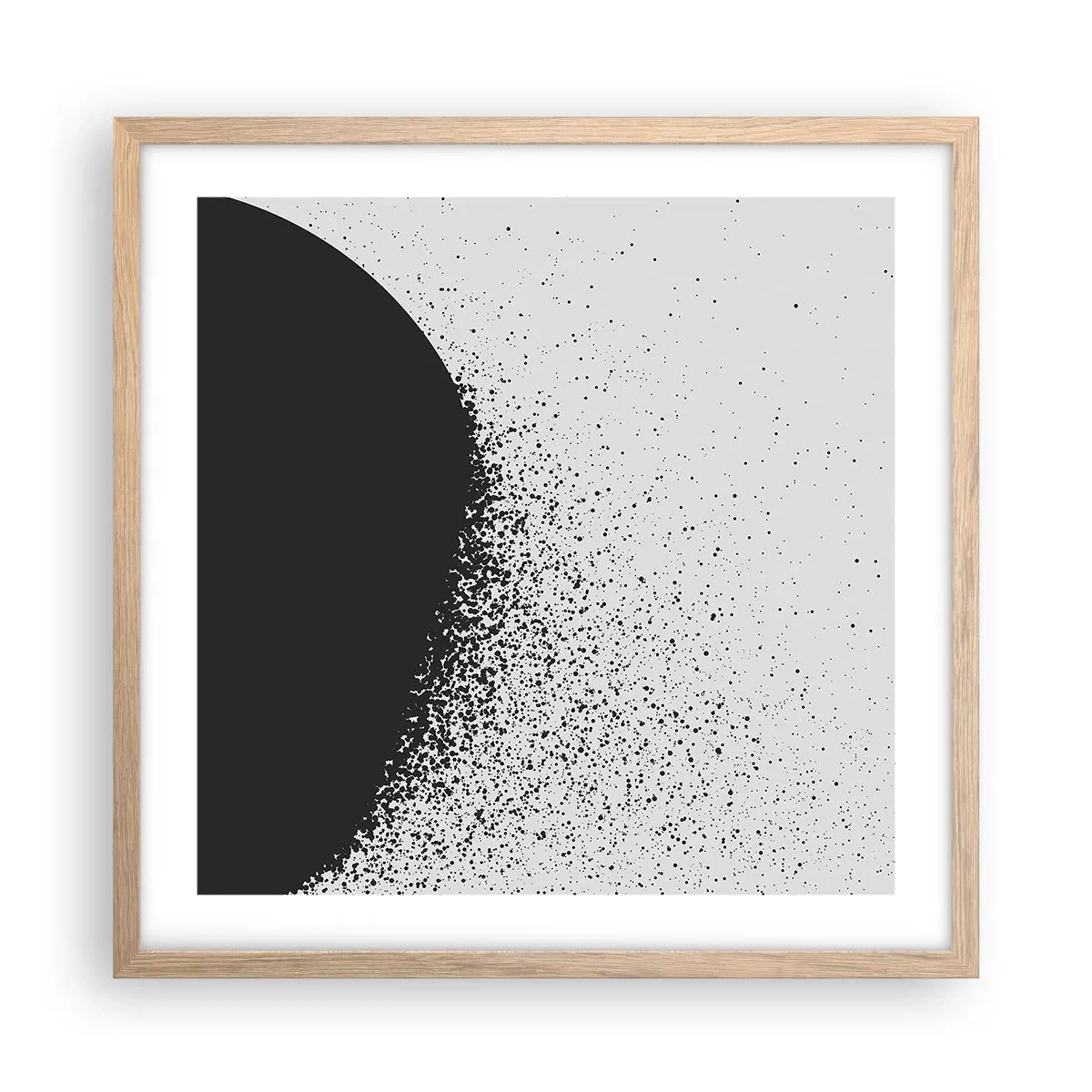 Affisch i ram av ljusek - Partiklarnas rörelse - 50x50 cm