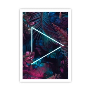 Affisch - Trädgård i retrostil - 70x100 cm