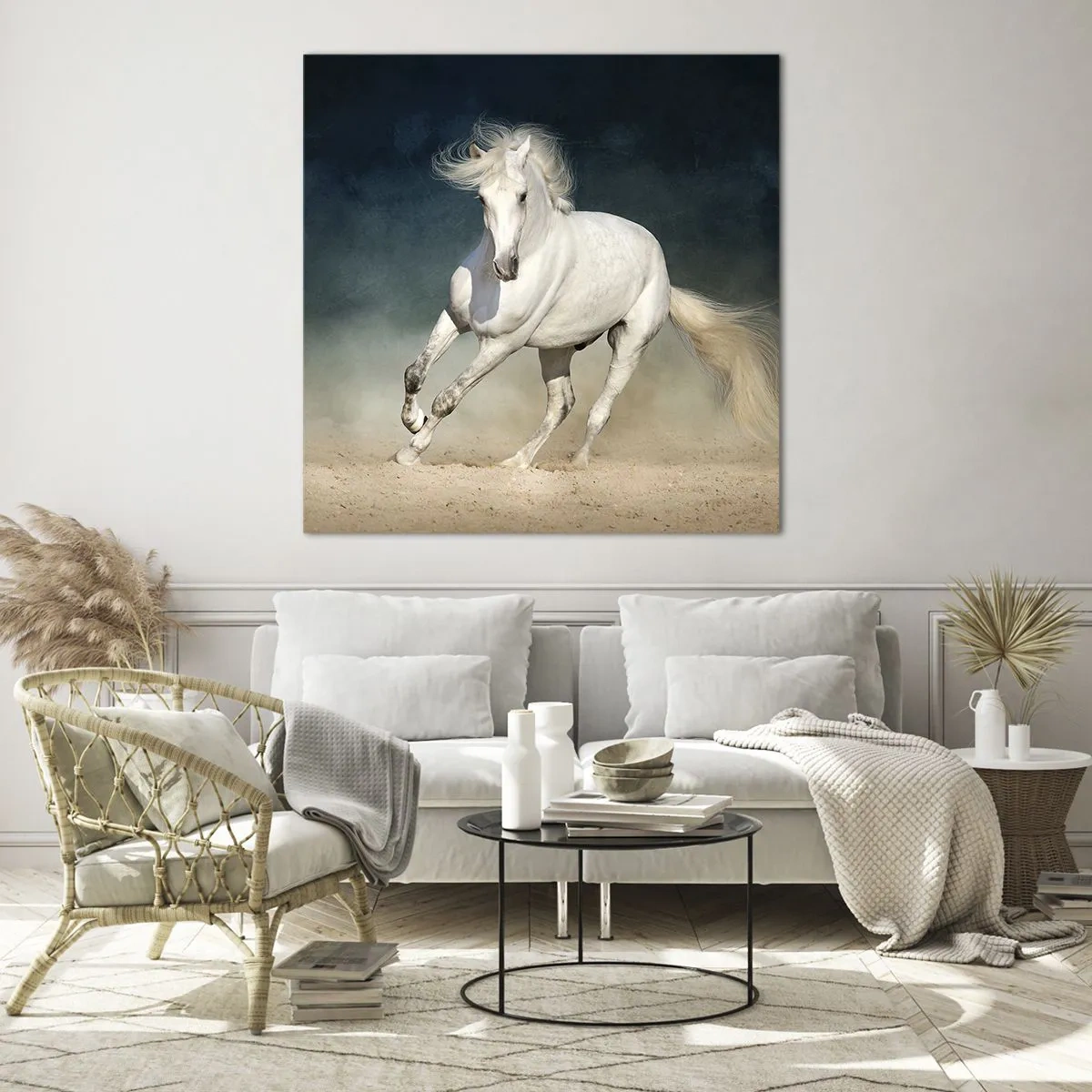 Glastavla - Bild på glas - Frihet i ett rent tillstånd - 40x40 cm