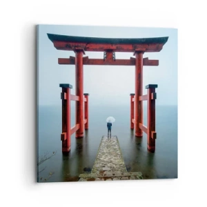 Canvastavla - Bild på duk - Japansk begrundan - 70x70 cm