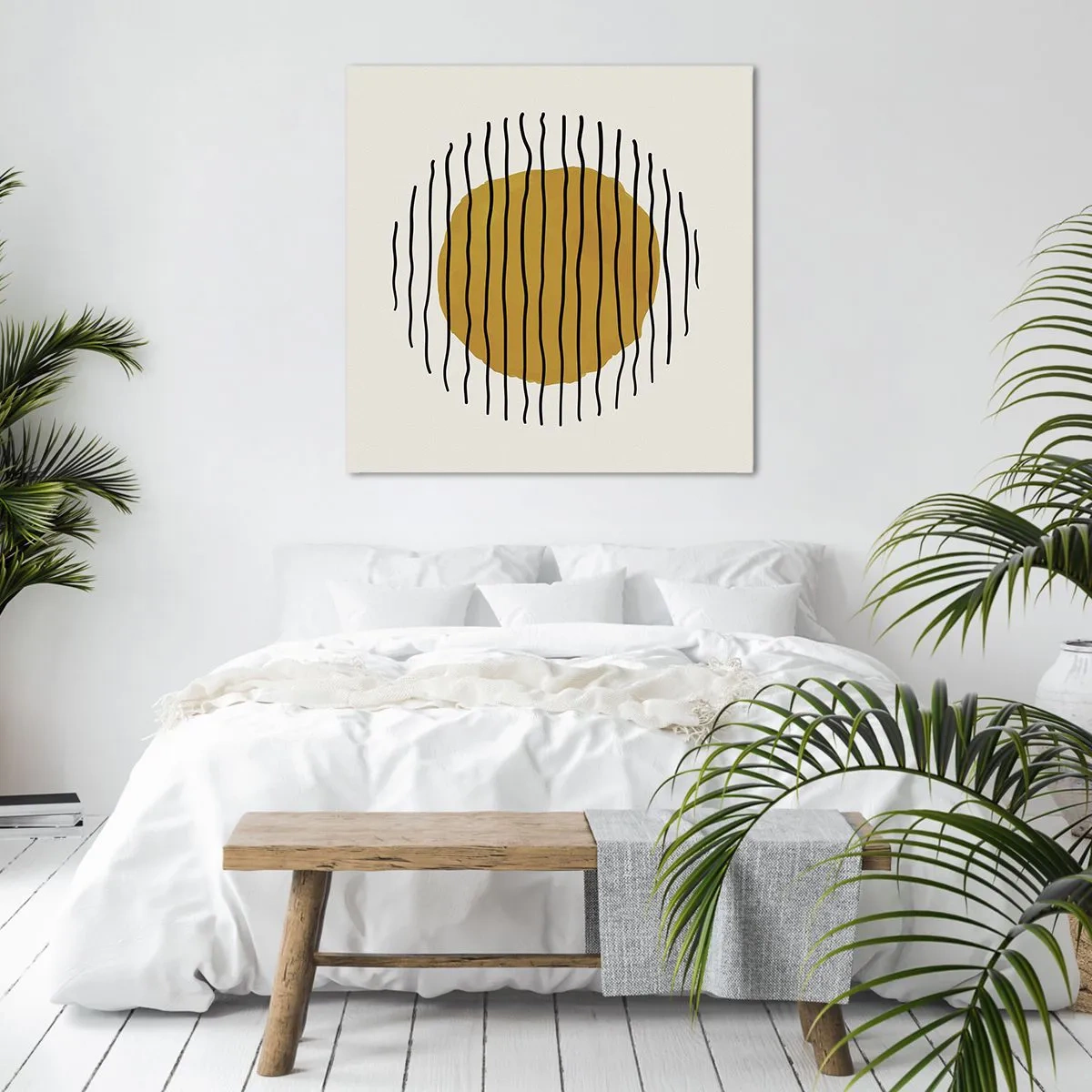 Canvastavla - Bild på duk - Abstraktion som darrar av glöd - 50x50 cm