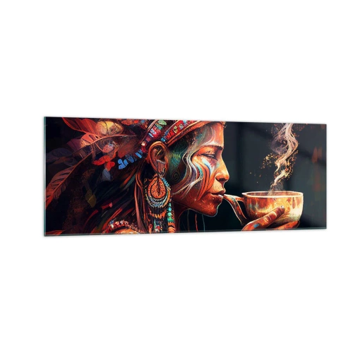 Glastavla - Bild på glas - En magisk ritual - 140x50 cm
