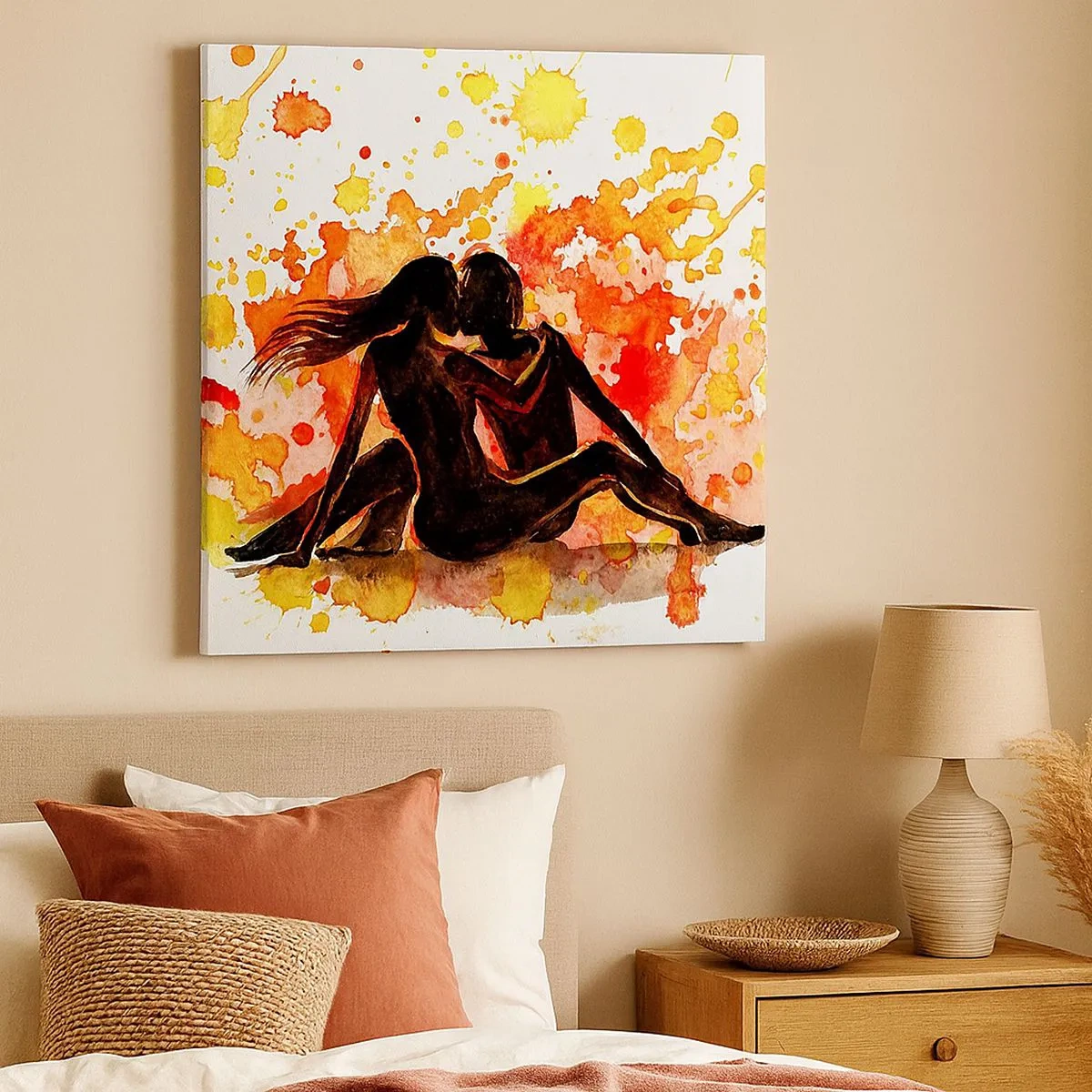 Canvastavla - Bild på duk - Och så blev det ljus - 30x30 cm