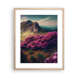 Affisch i ram av ljusek - Sommar i fjällen - 40x50 cm
