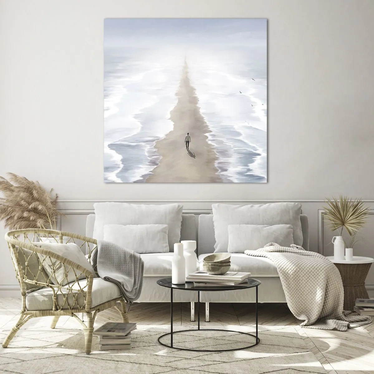 Glastavla - Bild på glas - Ljus framtid - 60x60 cm