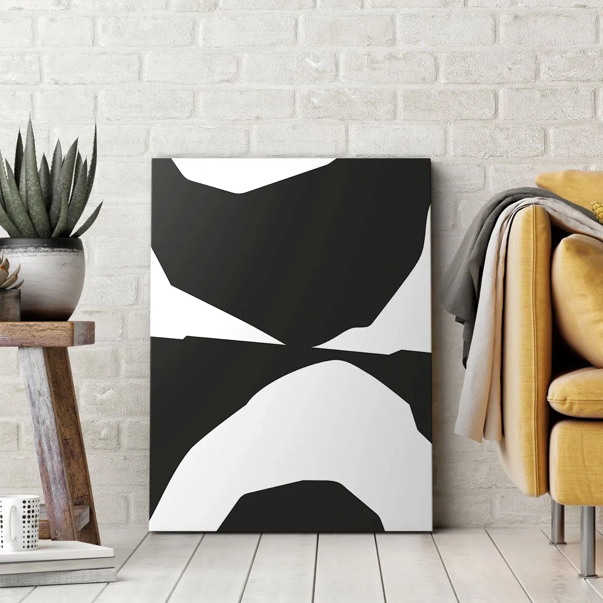 Canvastavla - Bild på duk - Positiv-negativ - 70x100 cm