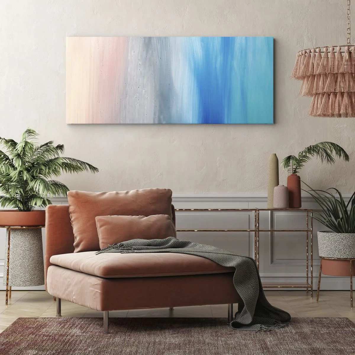 Canvastavla - Bild på duk - Element: luft - 100x40 cm