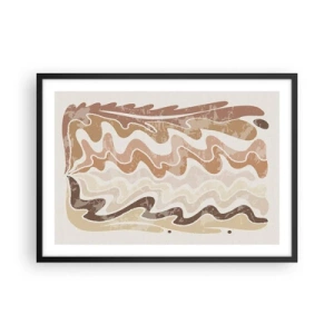 Affisch i svart ram - Bra energi - bra känslor - 70x50 cm