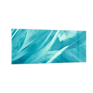 Glastavla - Bild på glas - Drunkna i dun - 100x40 cm