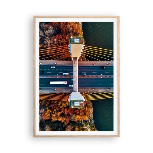 Affisch i ram av ljusek - Bortom vatten, bortom skog - 70x100 cm