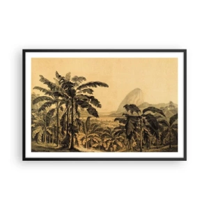 Affisch i svart ram - I kolonial stämning - 91x61 cm