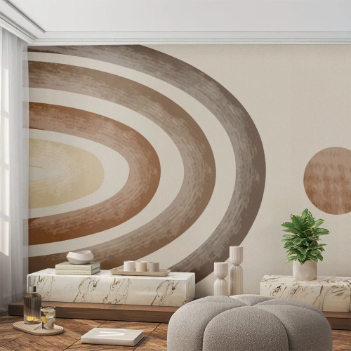 Fototapet Premium Sand - I den avlägsna galaxen - Abstraktion, Bit, Design - 200x140 cm