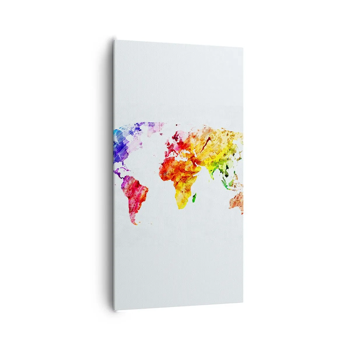 Canvastavla - Bild på duk - Världens alla färger - 65x120 cm