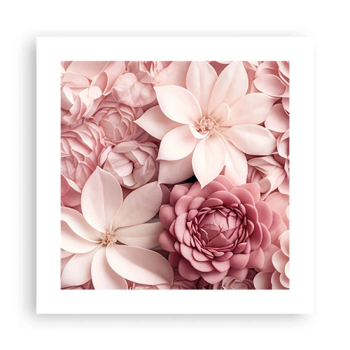 Affisch - I rosa kronblad - 40x40 cm