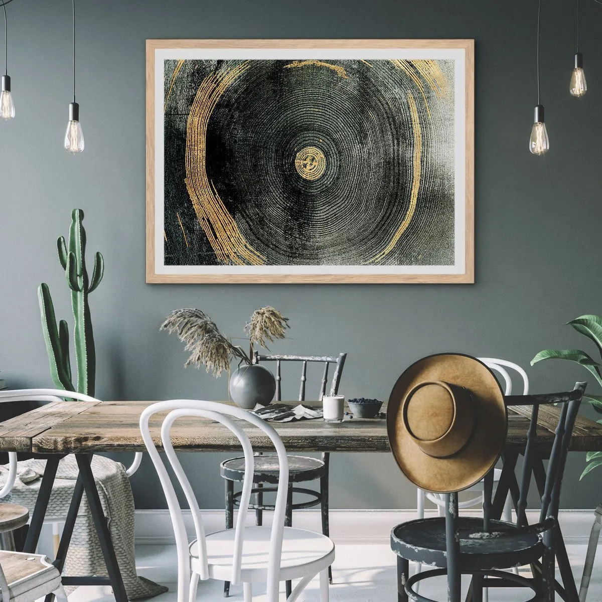 Affisch i ram av ljusek - Förändring och varaktighet - 70x50 cm