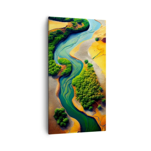 Canvastavla - Bild på duk - Livgivande flod - 55x100 cm