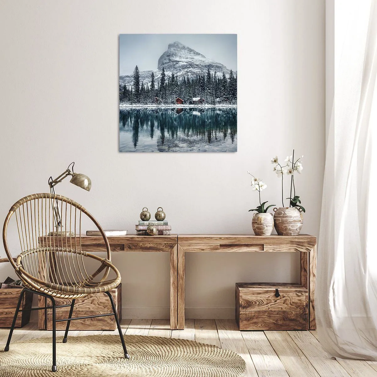 Canvastavla - Bild på duk - Kanadensisk tillflyktsort - 30x30 cm