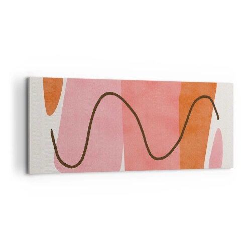 Canvastavla - Bild på duk - Formernas mjuka rörelse - 100x40 cm