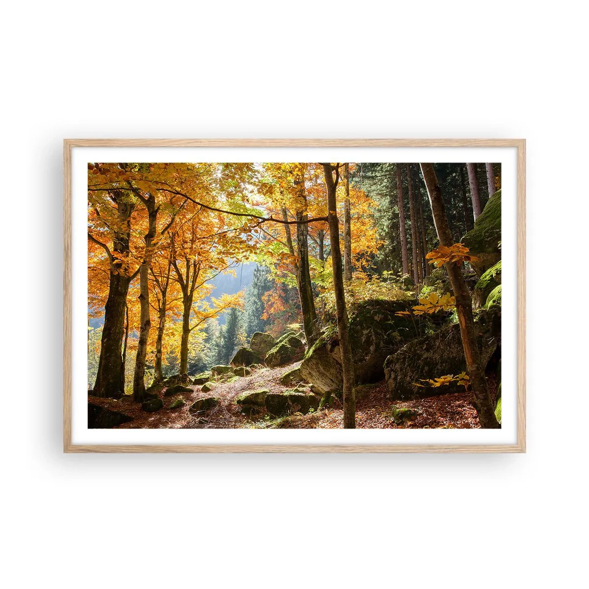 Affisch i ram av ljusek - Dags att vila - 91x61 cm