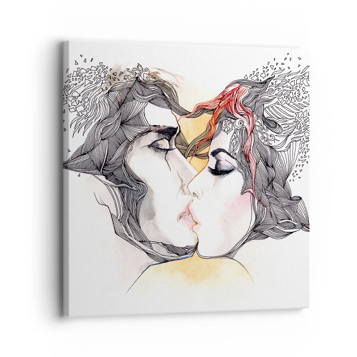 Canvastavla - Bild på duk - Världen existerar inte - 30x30 cm