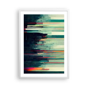 Affisch i vit ram - Futuristisk stad - 50x70 cm