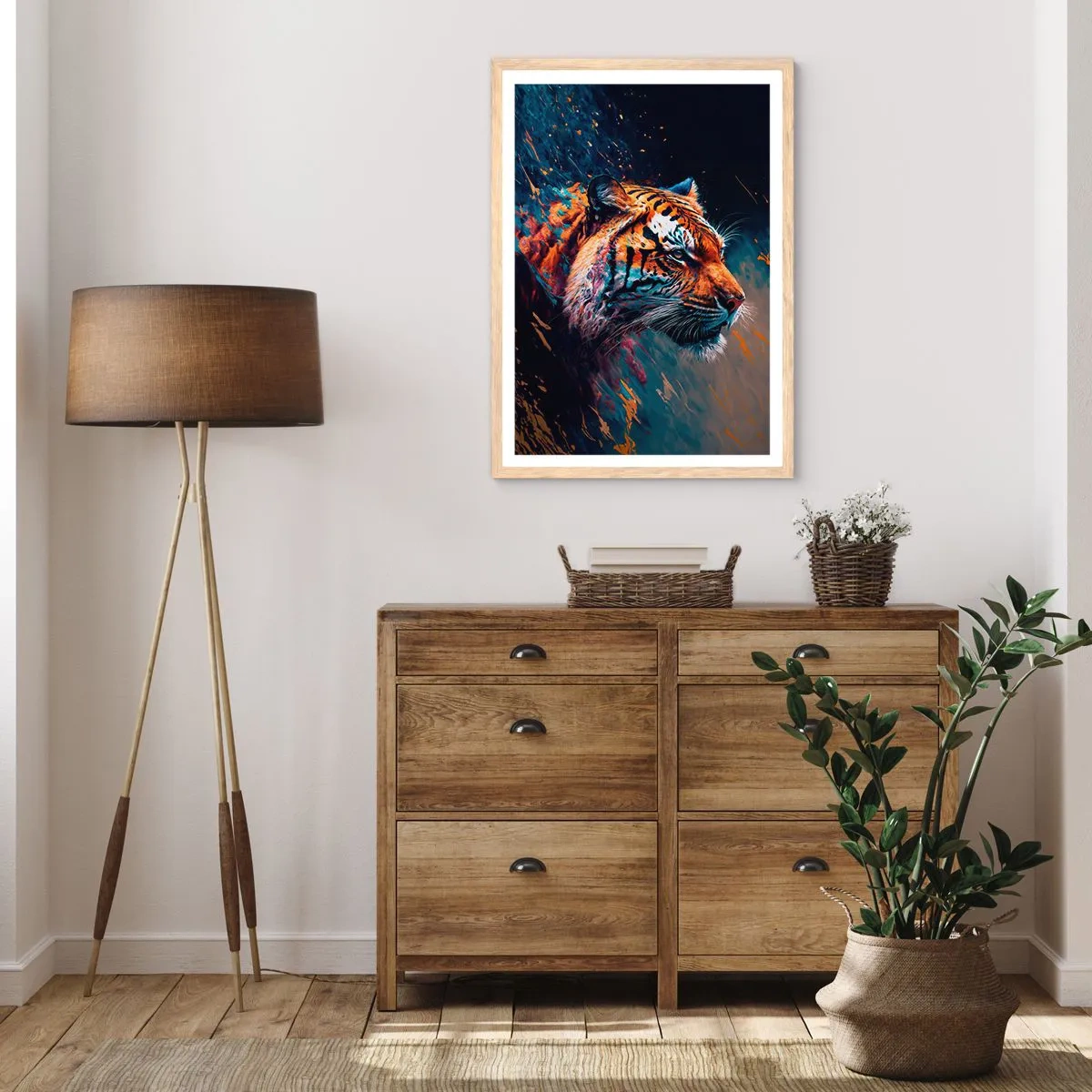 Affisch i ram av ljusek - Vild skönhet - 70x100 cm