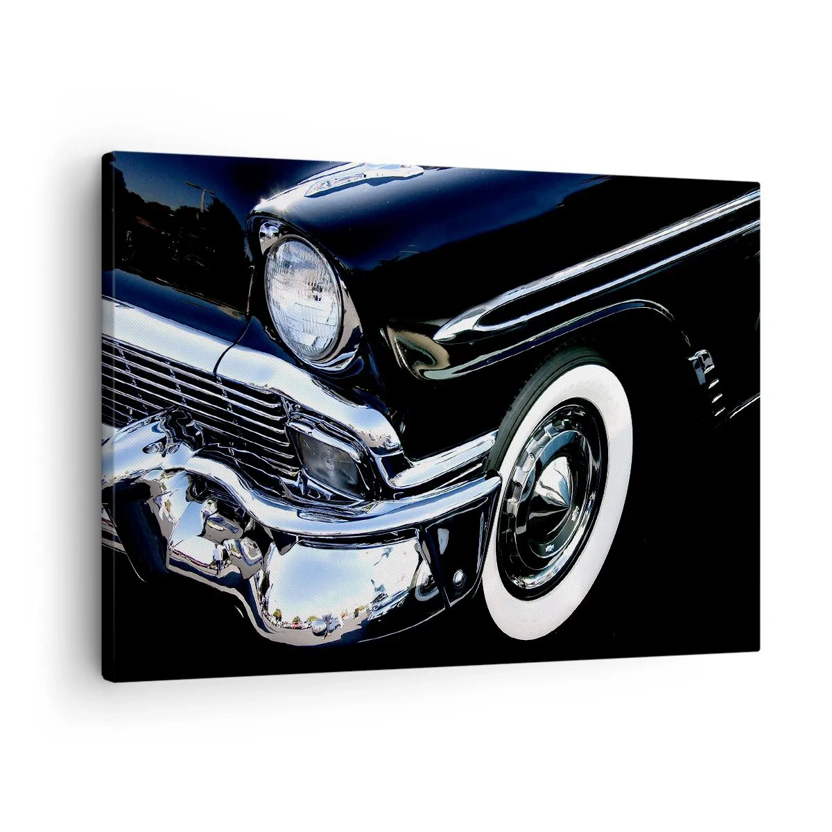 Canvastavla - Bild på duk - Klassik i silver, svart och vit - 70x50 cm