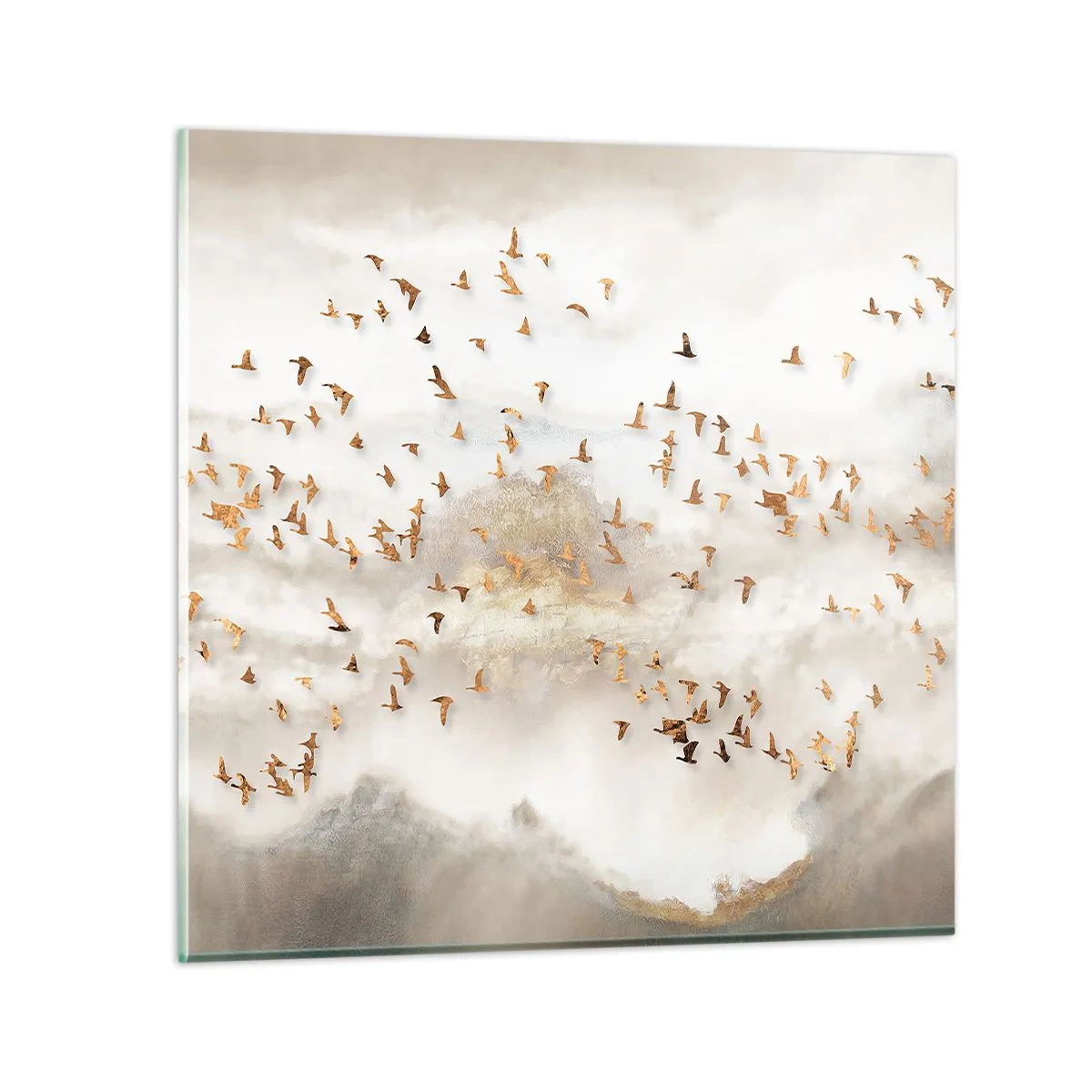 Glastavla - Bild på glas - Det är dags... - 30x30 cm