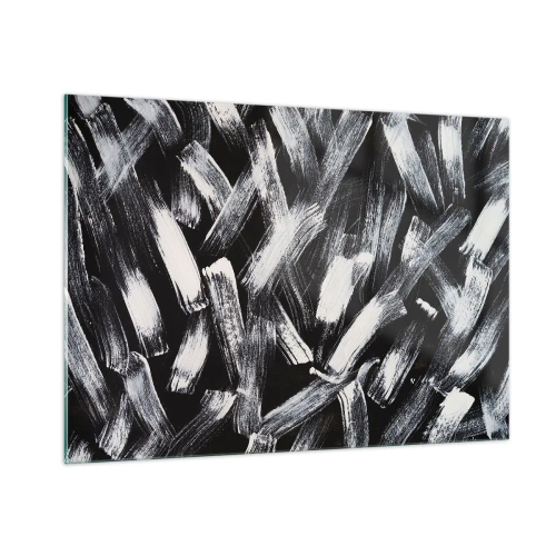 Glastavla - Bild på glas - Abstraktion i industriell anda - 100x70 cm