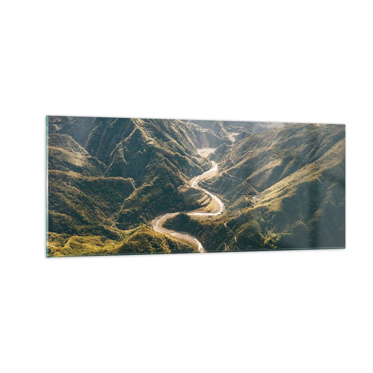 Glastavla - Bild på glas - Direkt från fjällens hjärta - 100x40 cm