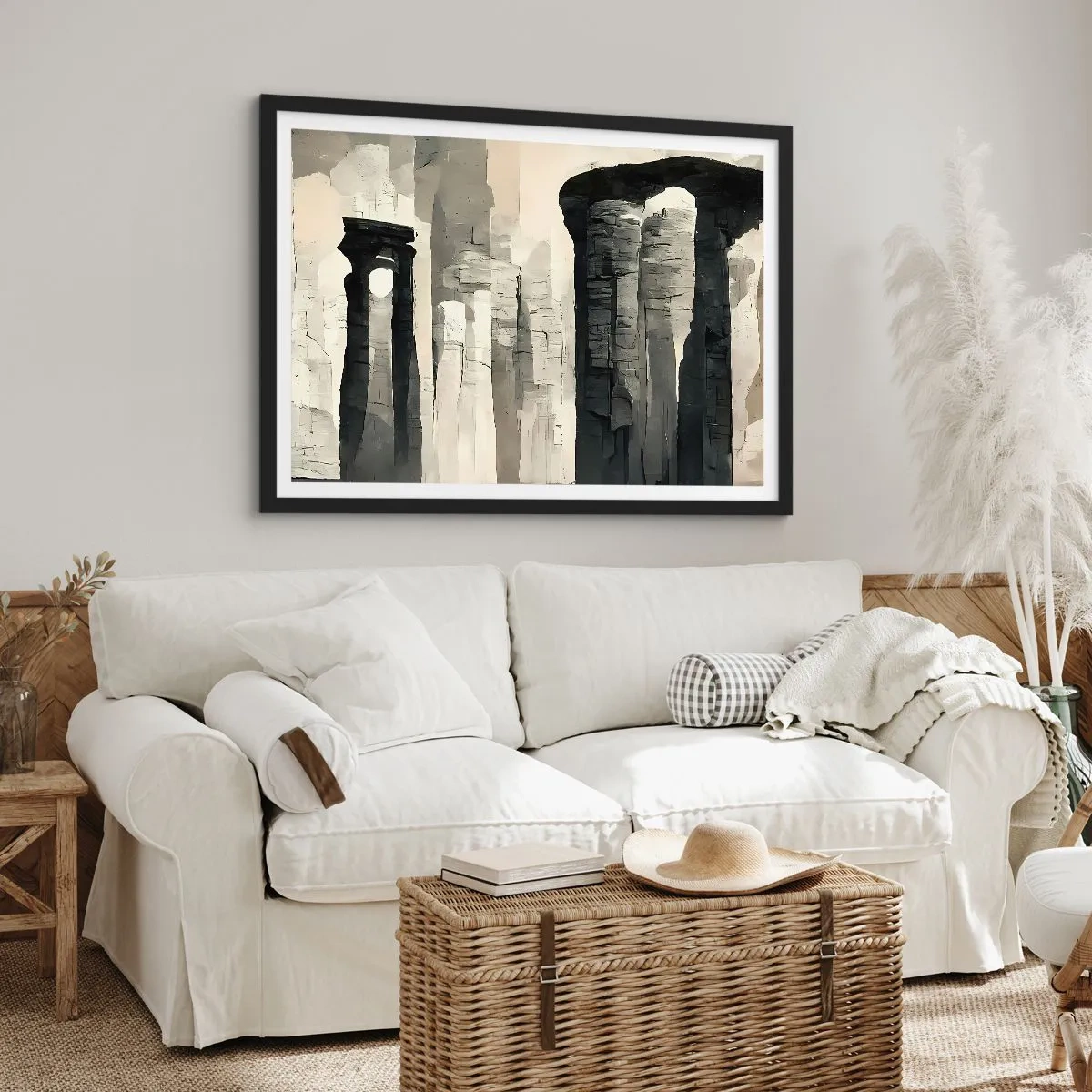 Affisch i svart ram - Antikens majestät - 70x50 cm