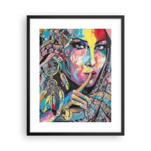 Affisch i svart ram - Var tyst tills du förstår - 40x50 cm