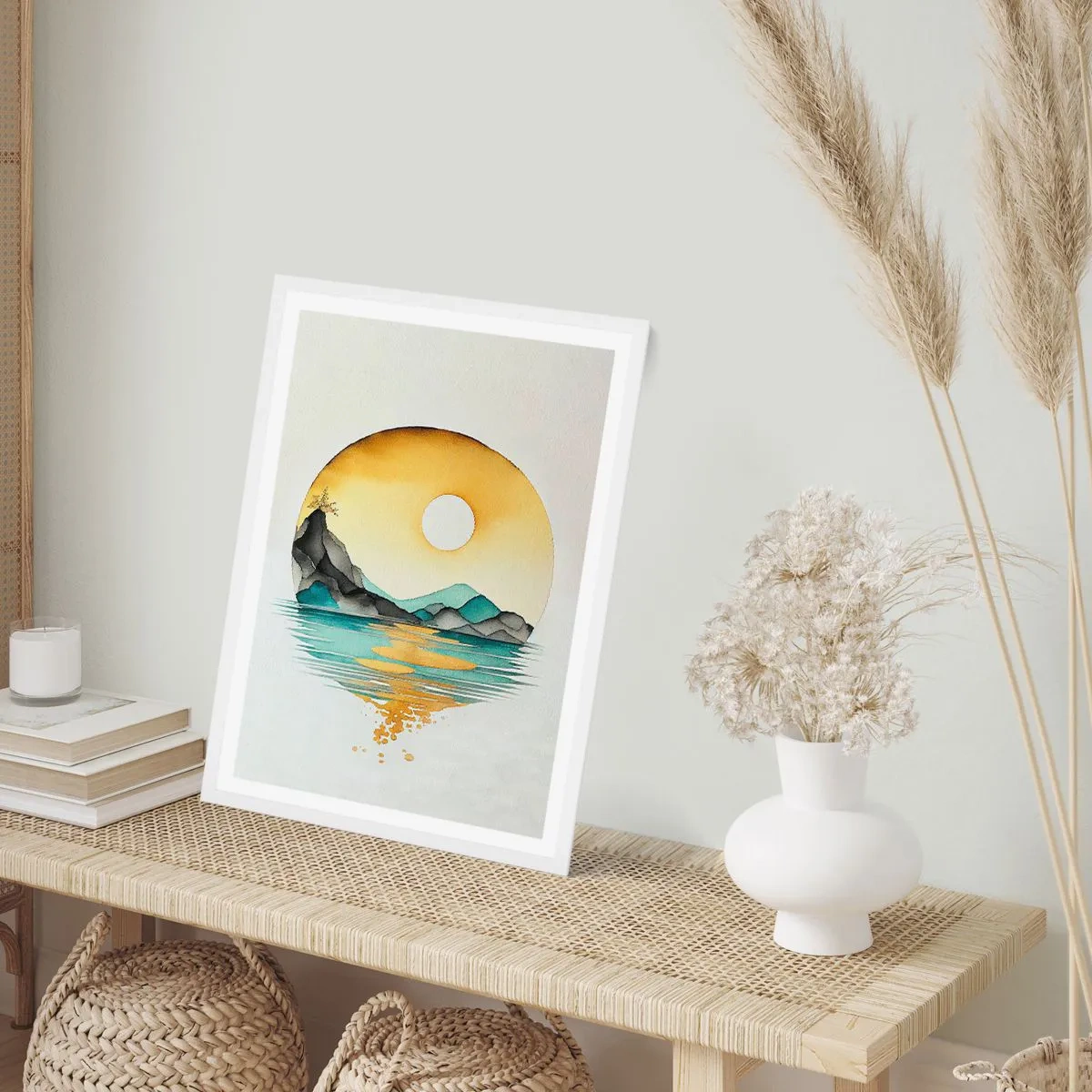 Affisch i vit ram - I en cirkel av skönhet - 50x70 cm