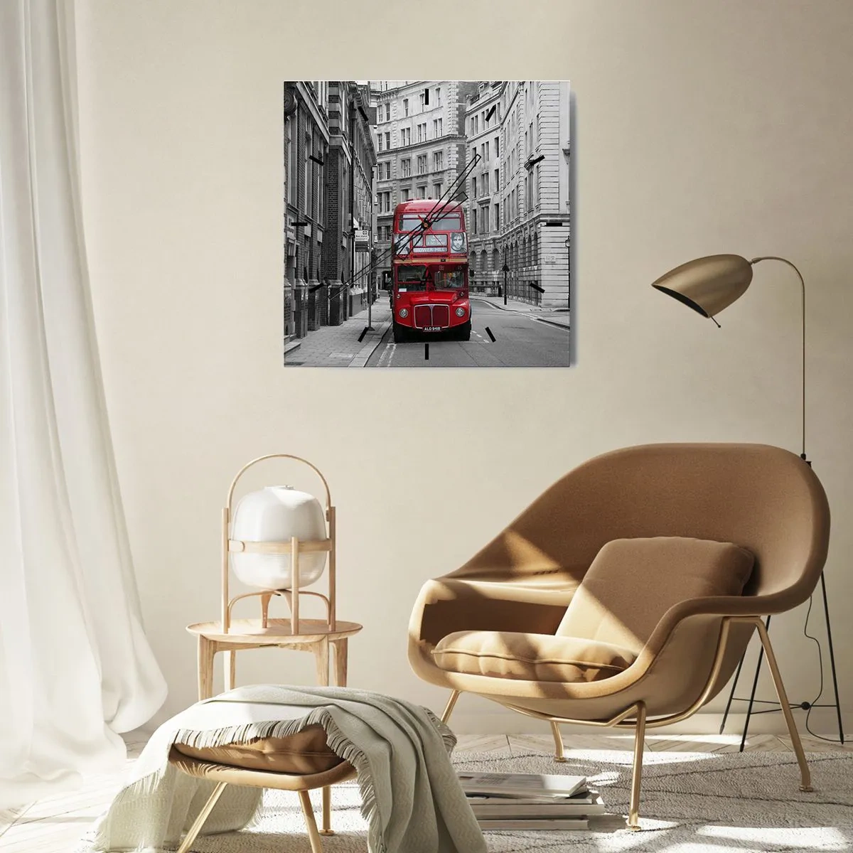 Väggklocka - Klocka på glas - Vardagen behöver inte vara grå - 30x30 cm